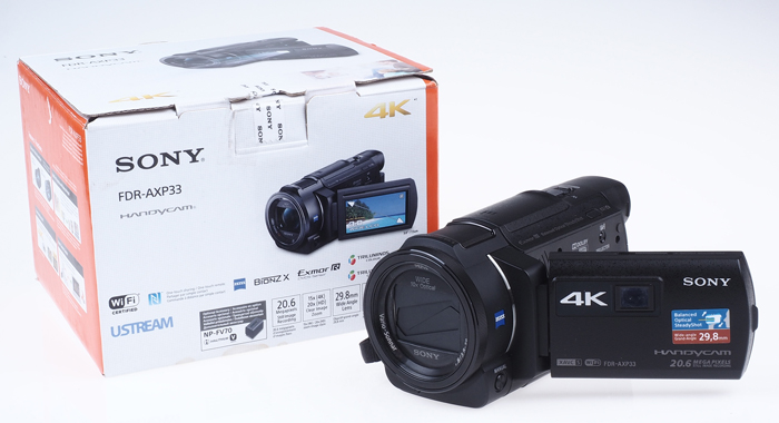 Sony FDR-AXP33 4K HD-Camcorder wie Neu, Sony Fachhändler #X40890