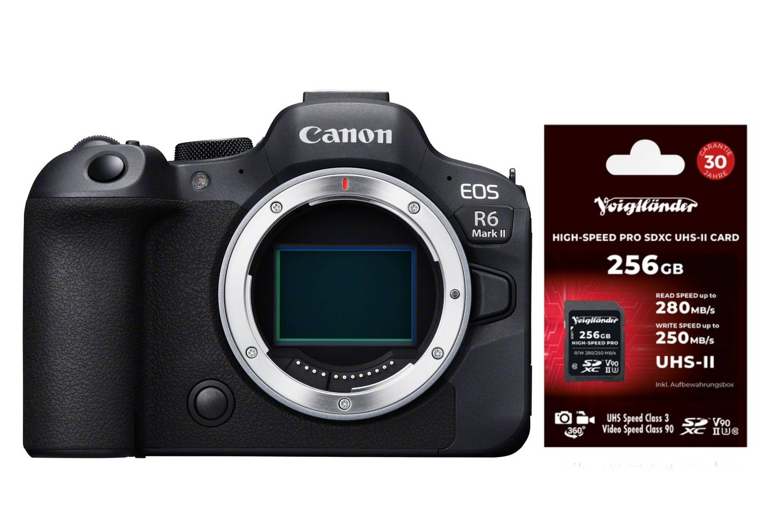 Canon EOS R6 Mark II + Voigtländer 256GB SDXC V90 280/250MB/s