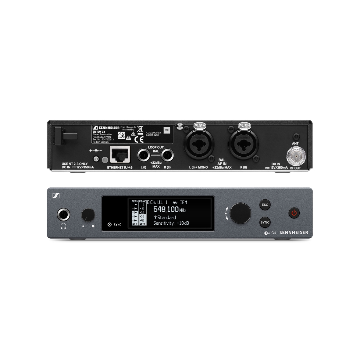 Sennheiser ew IEM G4-Twin-B, drahtloses Stereo In Ear Monitoring Doppel-Set