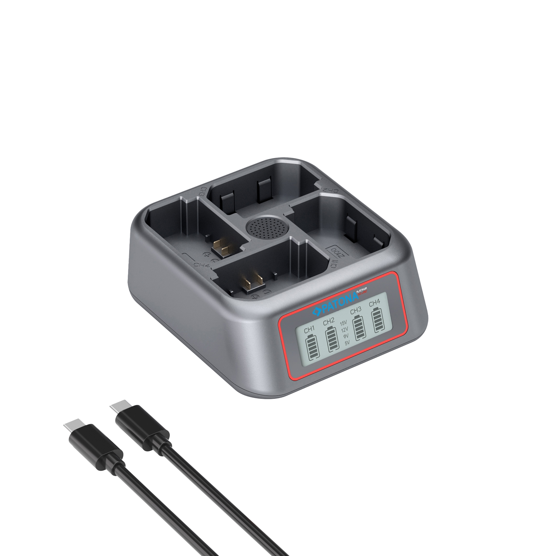 Patona Platinum USB-C 4-fach Schnellladegerät für Sony NP-FZ100