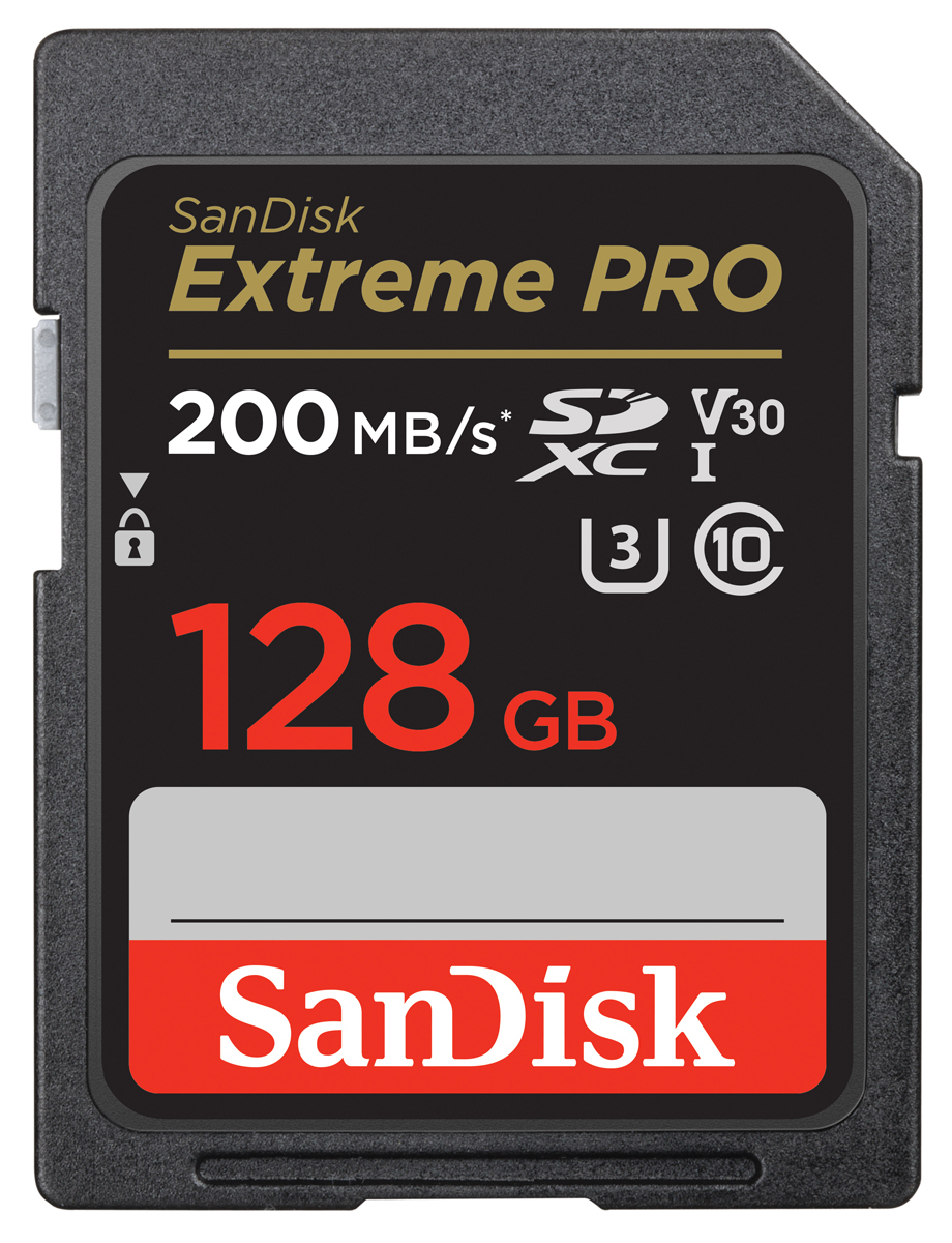 SanDisk ExtremePro 128GB 200MB/s SDXC V30 UHS-I U3