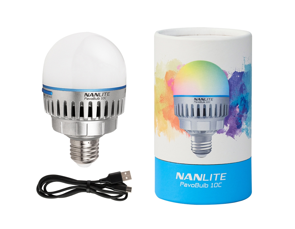 Nanlite Pavo Bulb 10C 1er Kit RGBWW Farb-Effektleuchte, E27-Gewinde