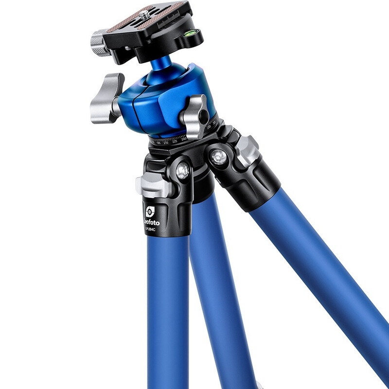 Leofoto Carbon-Dreibeinstativ LP-324C Poseidon + Ballhead LH-40 (Blau)