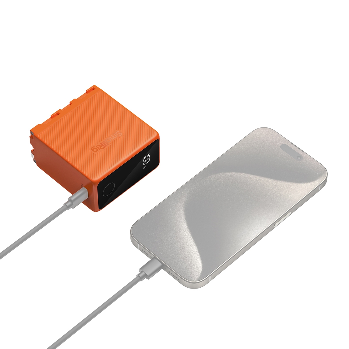 SmallRig 4576 NP-F970 orange, USB-C wiederaufladbarer Akku