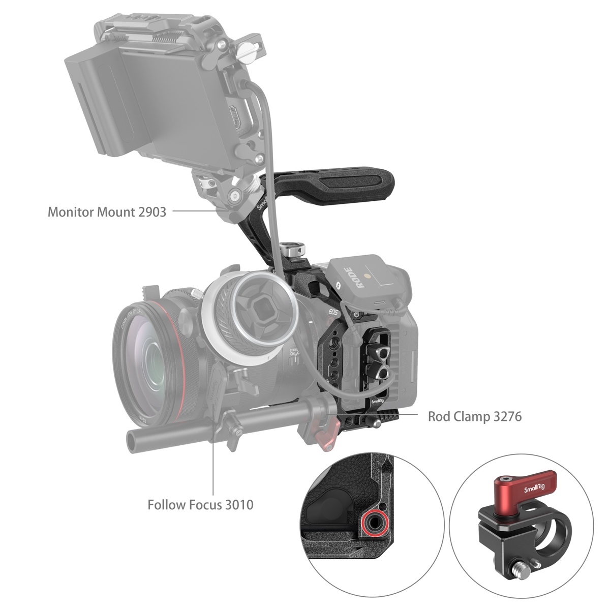 SmallRig 3891 Black Mamba Handeld Kit für Canon EOS R5 C