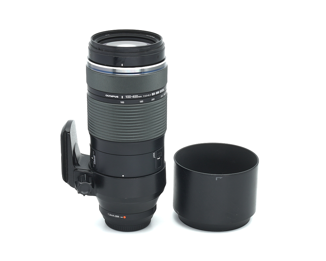 Kameraobjektiv, Telezoom, 100–400 mm, schwarzes Objektiv, Gegenlichtblende