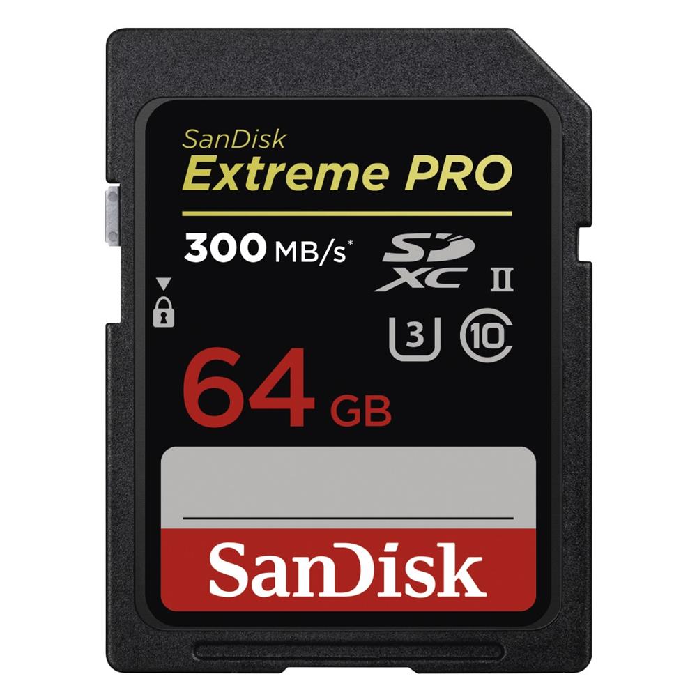 SanDisk 64 GB SDXC ExtremePro 300MB/s V90 UHS-II