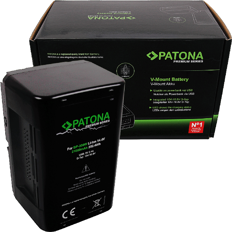 PATONA Premium V-Mount 302Wh Akku für Sony