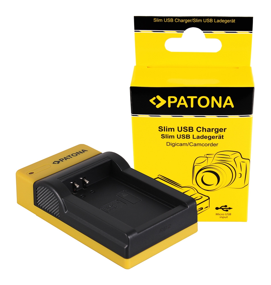 Patona Slim Micro-USB Ladegerät f. Canon LP-E12 EOS M