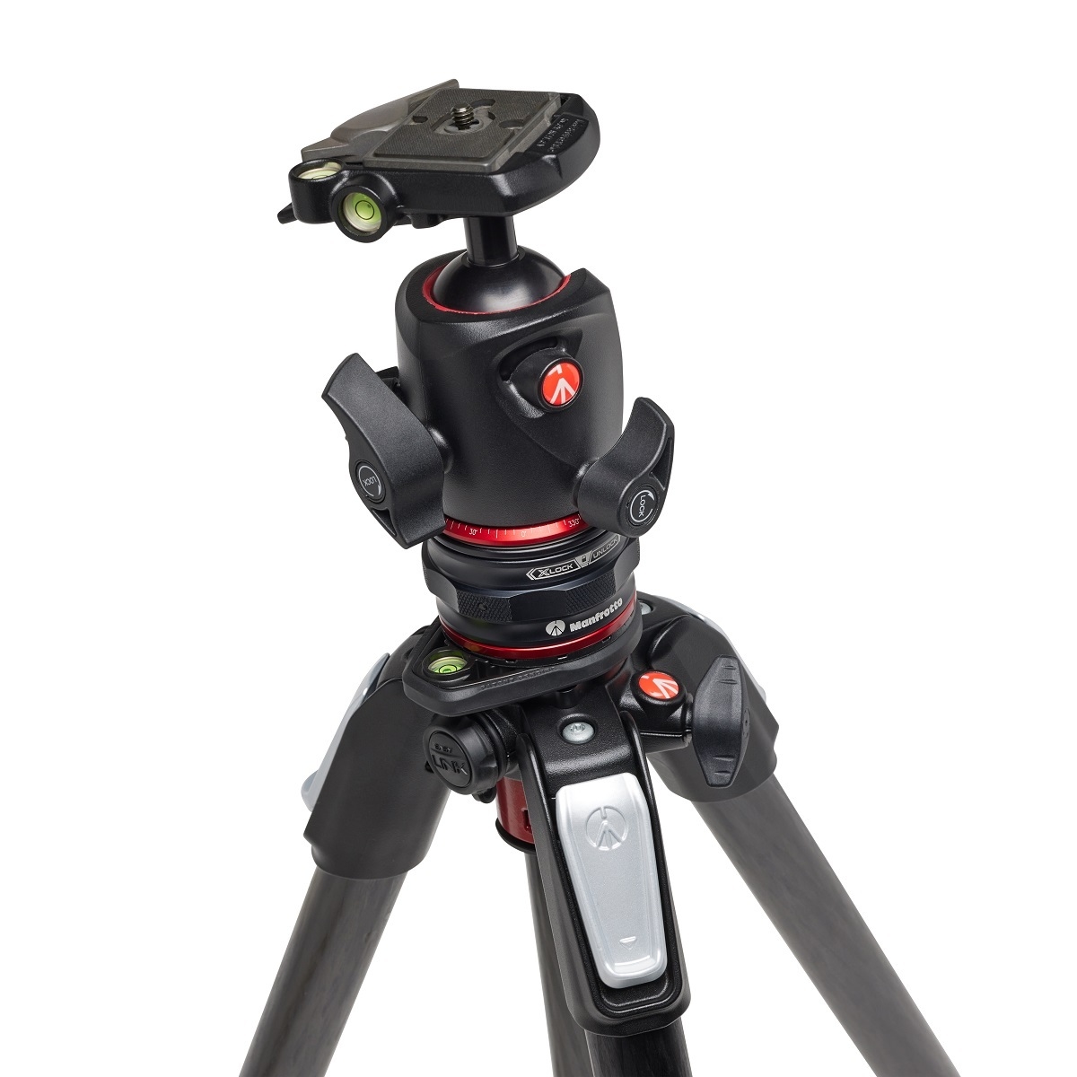 Manfrotto 055 cf Kit 4 sect ball w\QR Professional Stativ Photo Kit