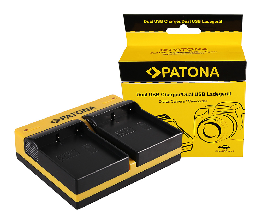 PATONA Dual Ladegerät für Olympus BLH-1