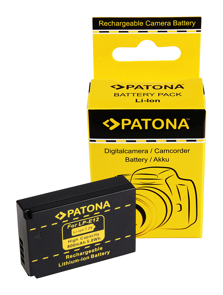 Patona Lith Ionen-Akku Akku LP-E12 für Canon EOS M, Powershot  #LBX