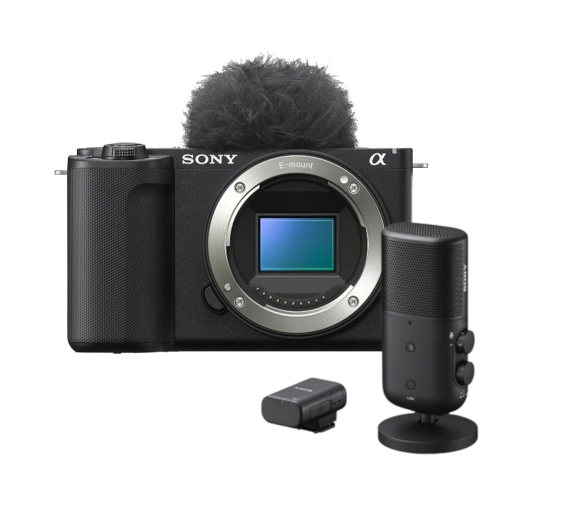 Sony ZV-E10 II Vlog-Kamera + ECM-S1 kabelloses Mikrofon