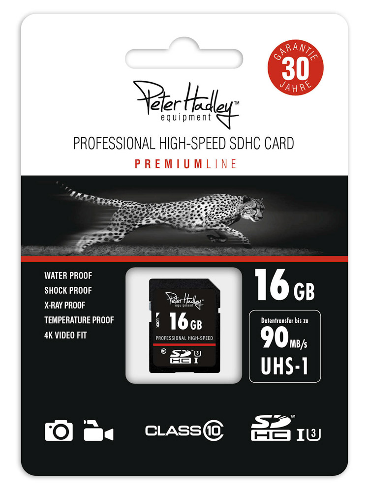 Peter Hadley SDHC-Karte 16GB 80/90MB/s UHS-I Peter Hadley SDHC-Karte 16GB 80/90MB/s UHS-I