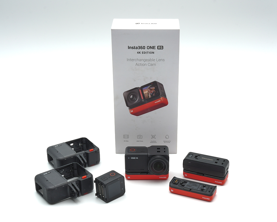 Aktionskamera, 4K Edition, wechselobjektiv, Insta360 ONE RS, Bundle-Set