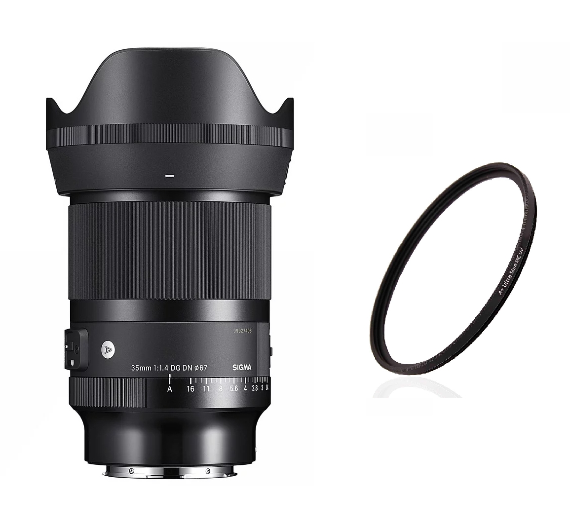 Sigma Art 35mm 1.4 DG DN für Sony E-Mount + BMC 67mm Slim UV-Filter