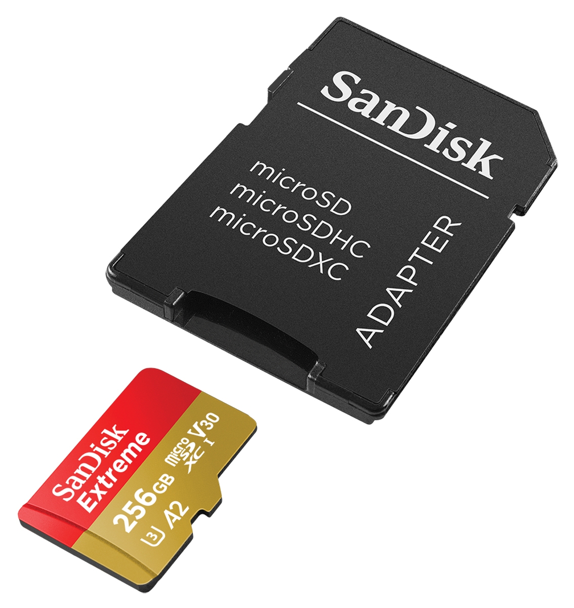 SanDisk Extreme 256GB microSDXC 190 MB/s UHS-I, C10, U3, V30, A2 + SD Adapter