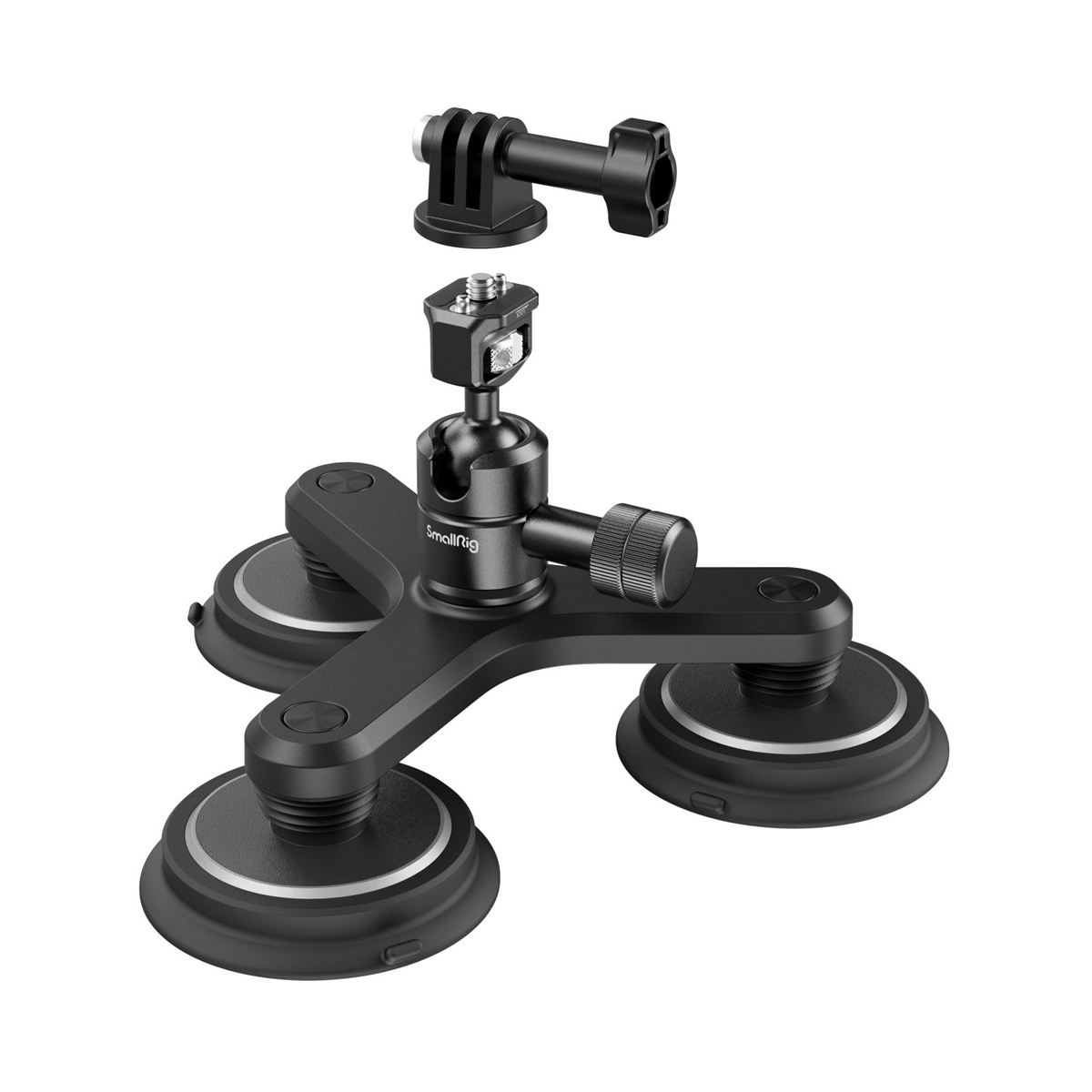 SmallRig 4468 Dreifach Magnetische Saugnapfhalterung f.Action-Kameras