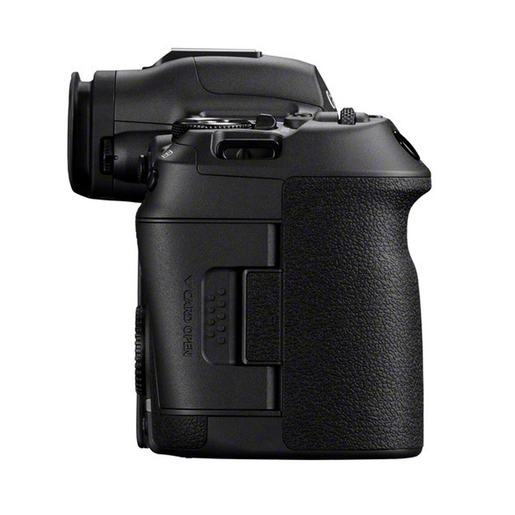 digitale kamera, DSLR-Gehäuse, schwarze kamera, Griff, Seitenansicht