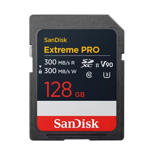 SanDisk 128 GB SDXC Extreme Pro 300MB/s (Schreiben/Lesen) V90 UHS-II