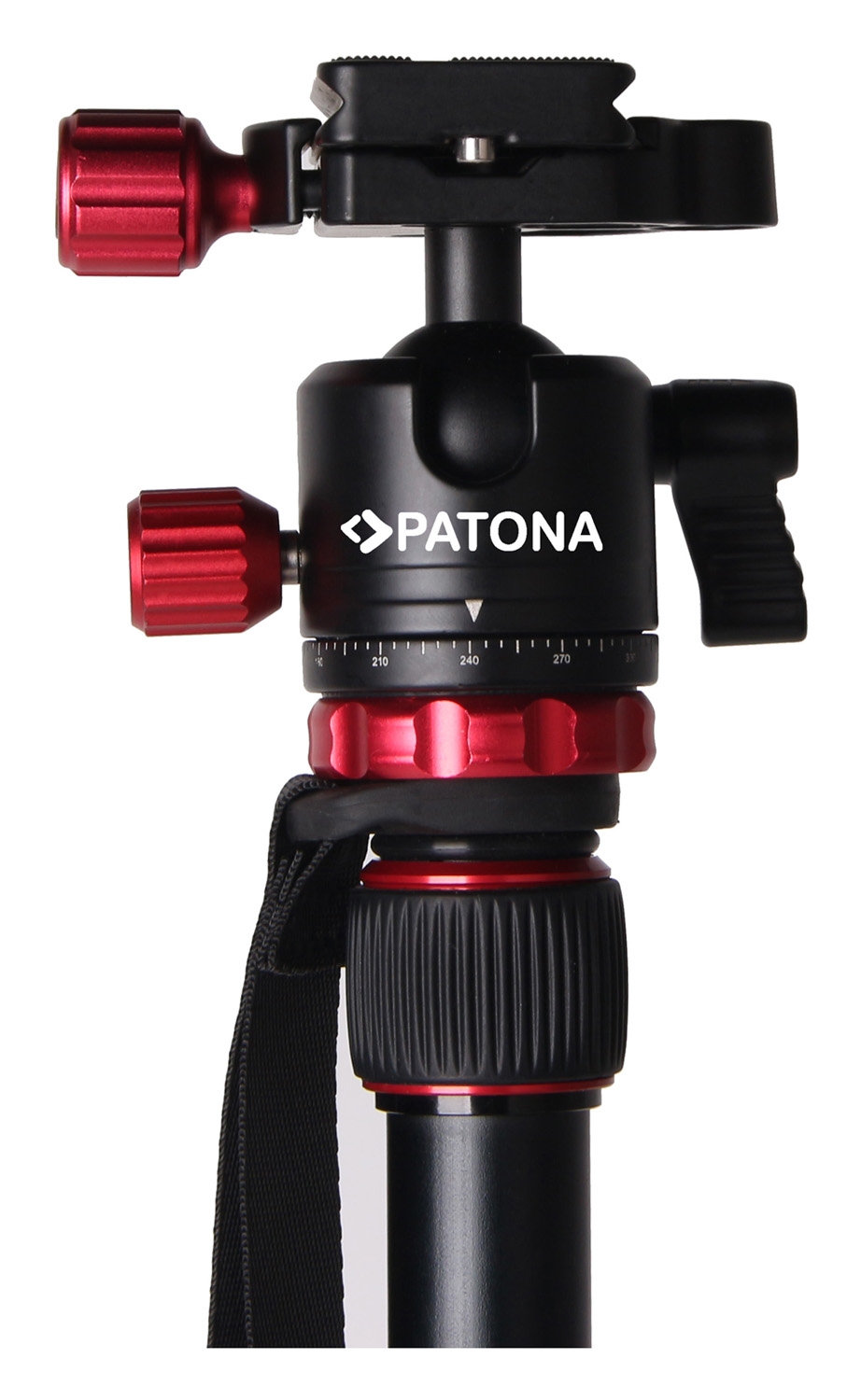 PATONA Premium Stativ GEZI PRO 165 4-fach ausziehbar von 56,5cm bis 165cm inkl. Tasche