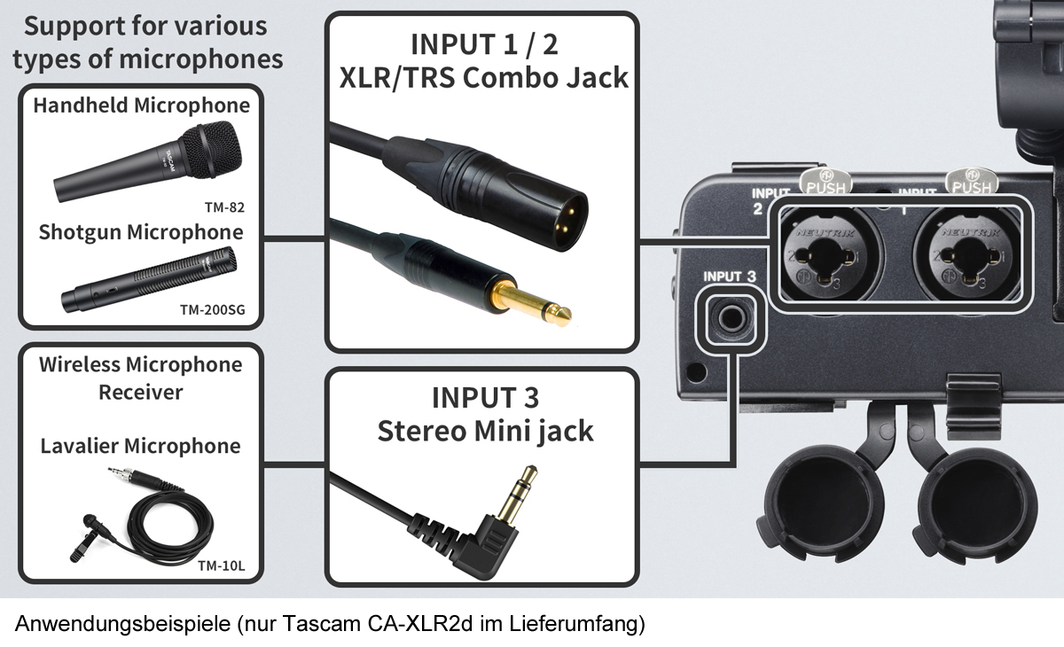 Tascam CA-XLR2d-F XLR-Mikrofonadapter