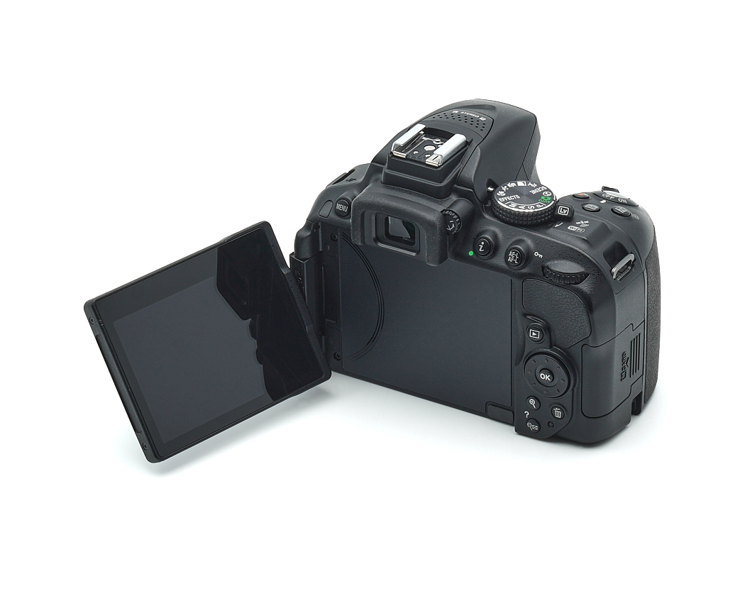 Digitale Kamera, DSLR, Klappbares LCD, Schwarz, Rückdisplay