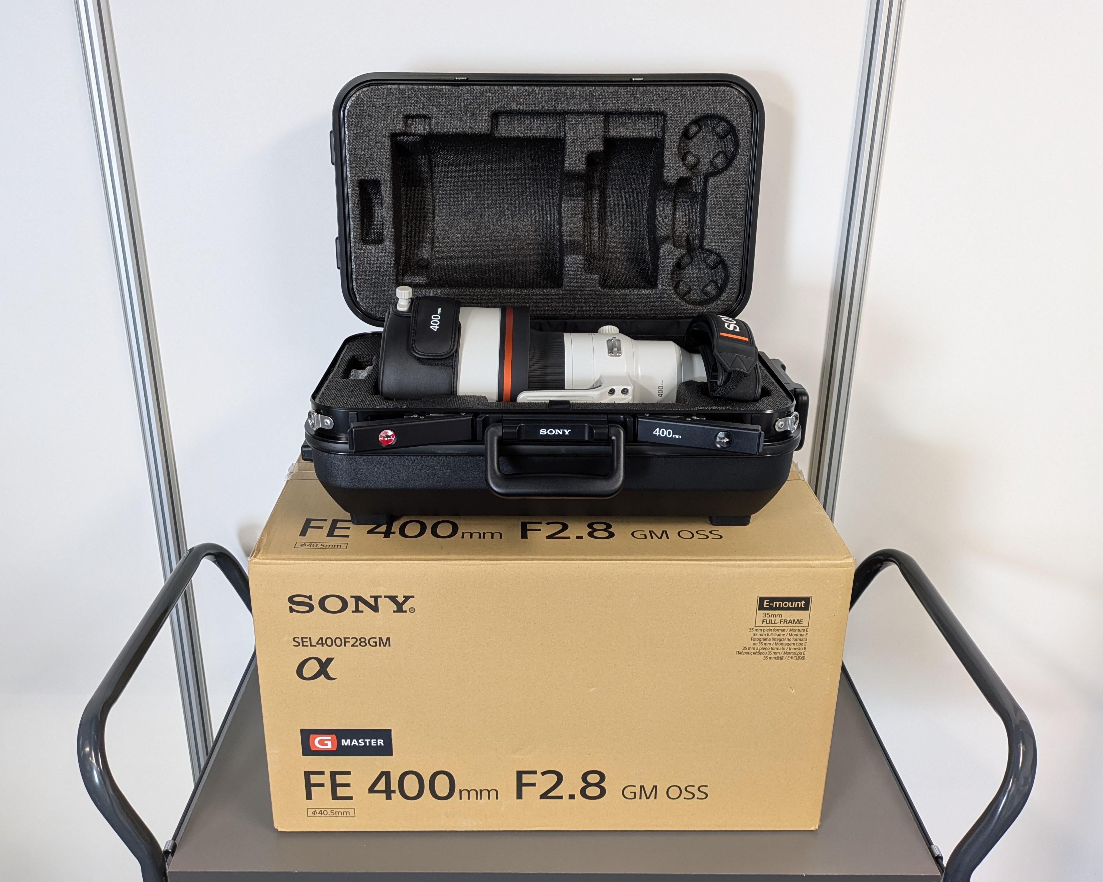 objektiv, 400mm, F2.8, GM OSS, case