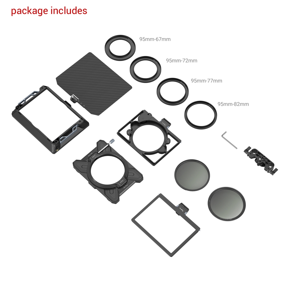 SmallRig 3645 modulare Matte Box (multifunktional, Ø 95 mm) VND Kit