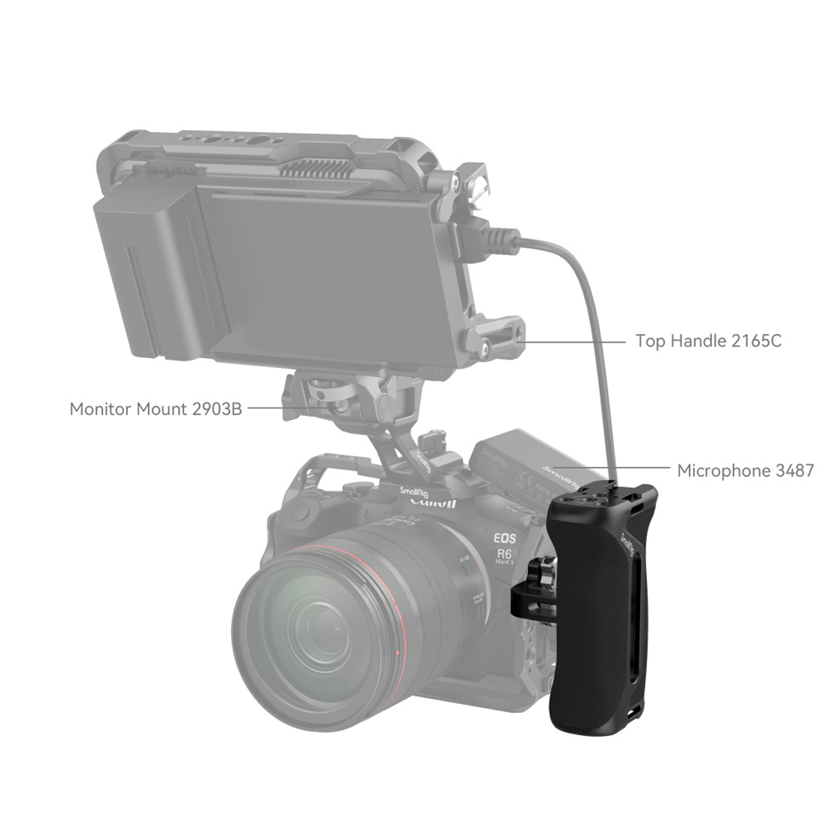 SmallRig 4015 Seitenhandgriff mit 1/4"- 20 Schrauben