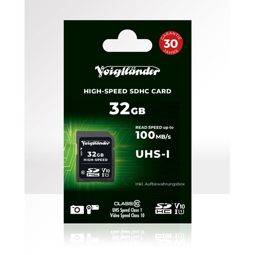 Voigtländer High-Speed SDHC 32GB UHS-I Cl10, U1, V10 (100/15 MB/s)