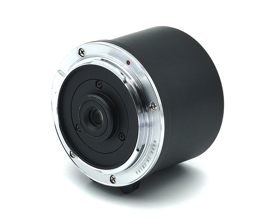 Kamera, Objektiv, Halte, Schwarz, Silber