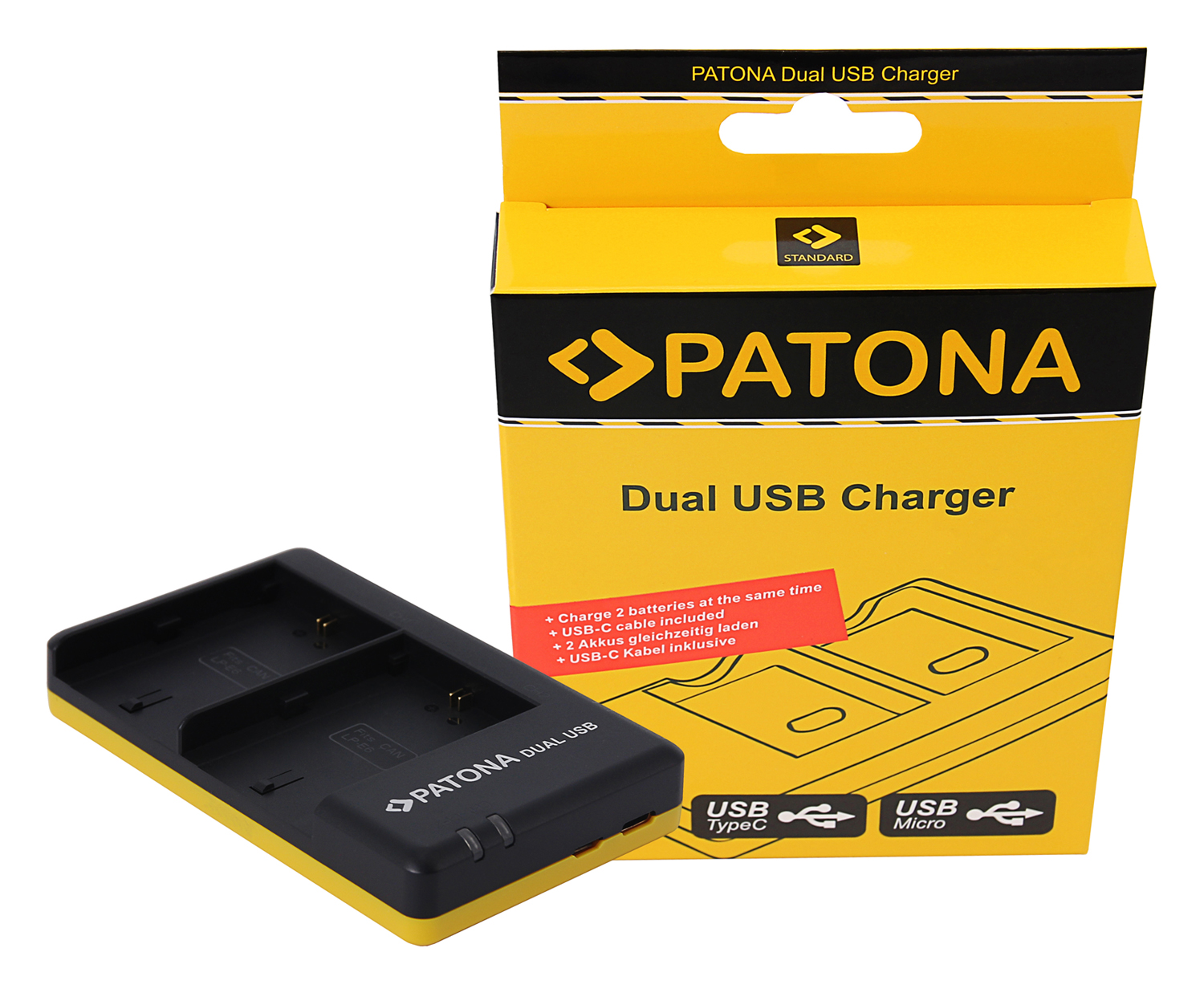 PATONA Dual Schnell-Ladegerät für Sony NP-FM500H