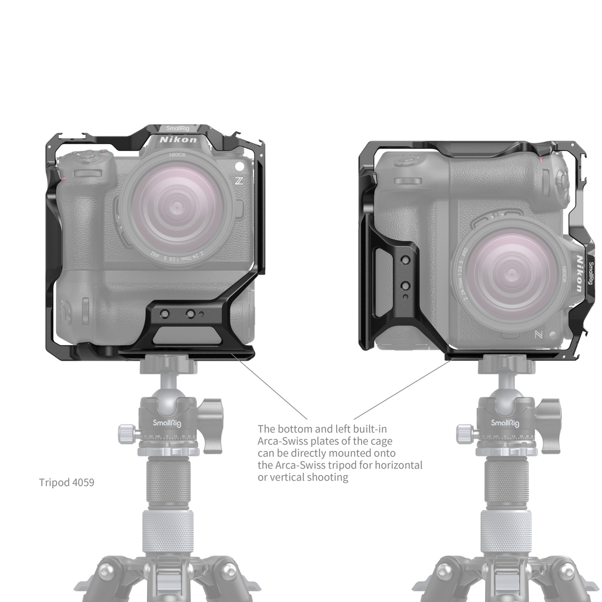 SmallRig 4524 Cage für Nikon Z 6III mit MB-N14 Vertical Grip