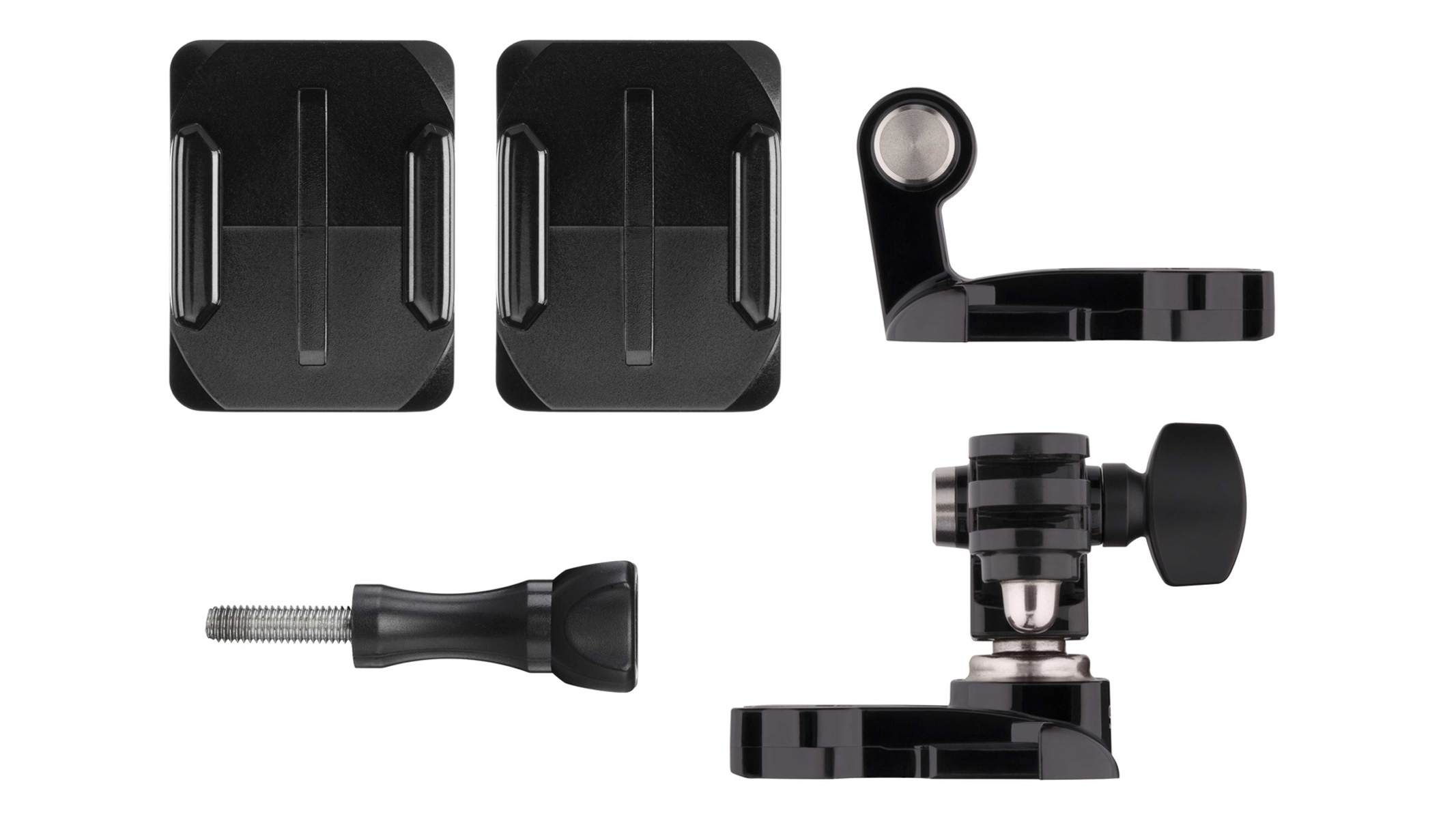 GoPro Helmet Front + Side Mount 2 gebogene Klebehalterungen f. Helm