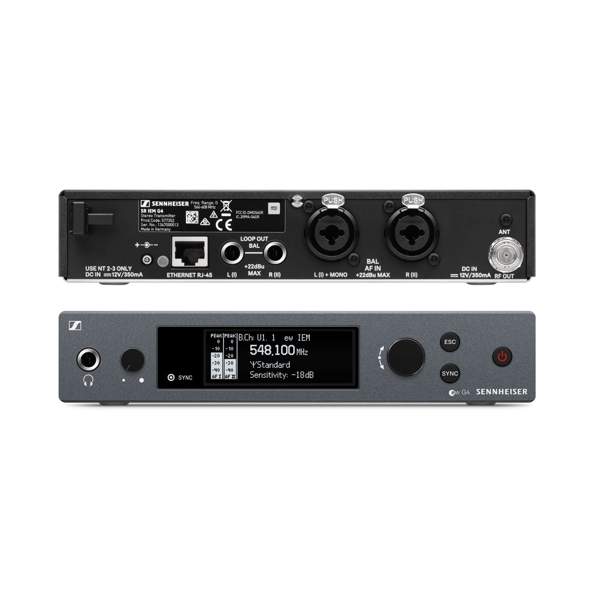 Sennheiser ew IEM G4-Twin-G, drahtloses Stereo IEM Doppel-Set