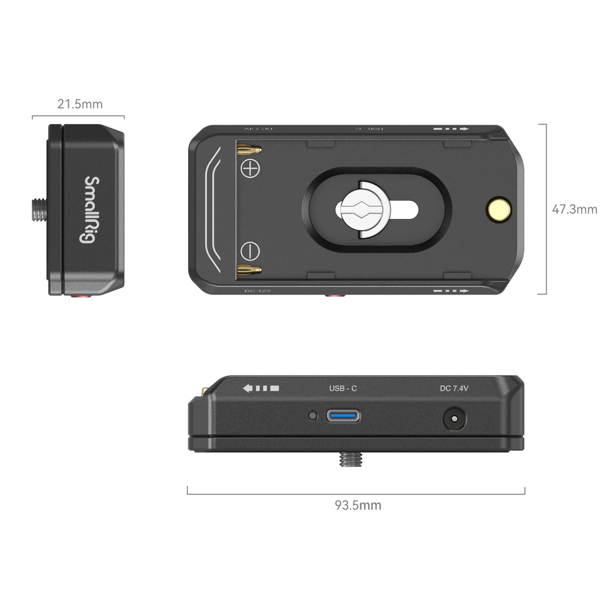 SmallRig 4341 NP-F Batterie-Adapter- Montageplattenkit+NP-FZ100 Dummy+Kabel