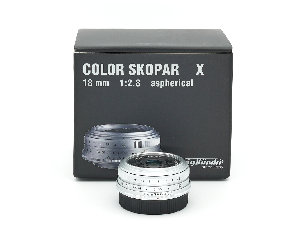 Voigtländer Color-Skopar 18mm 2.8 ASPH. silber für Fuji X Einzelstück #**