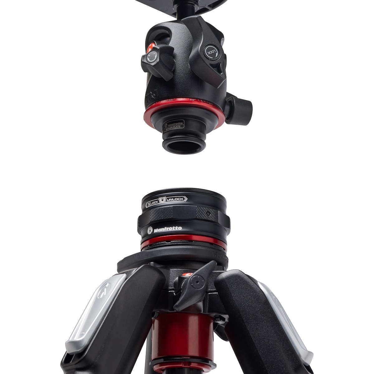 Manfrotto 055 cf Kit 4 sect ball w\QR Professional Stativ Photo Kit
