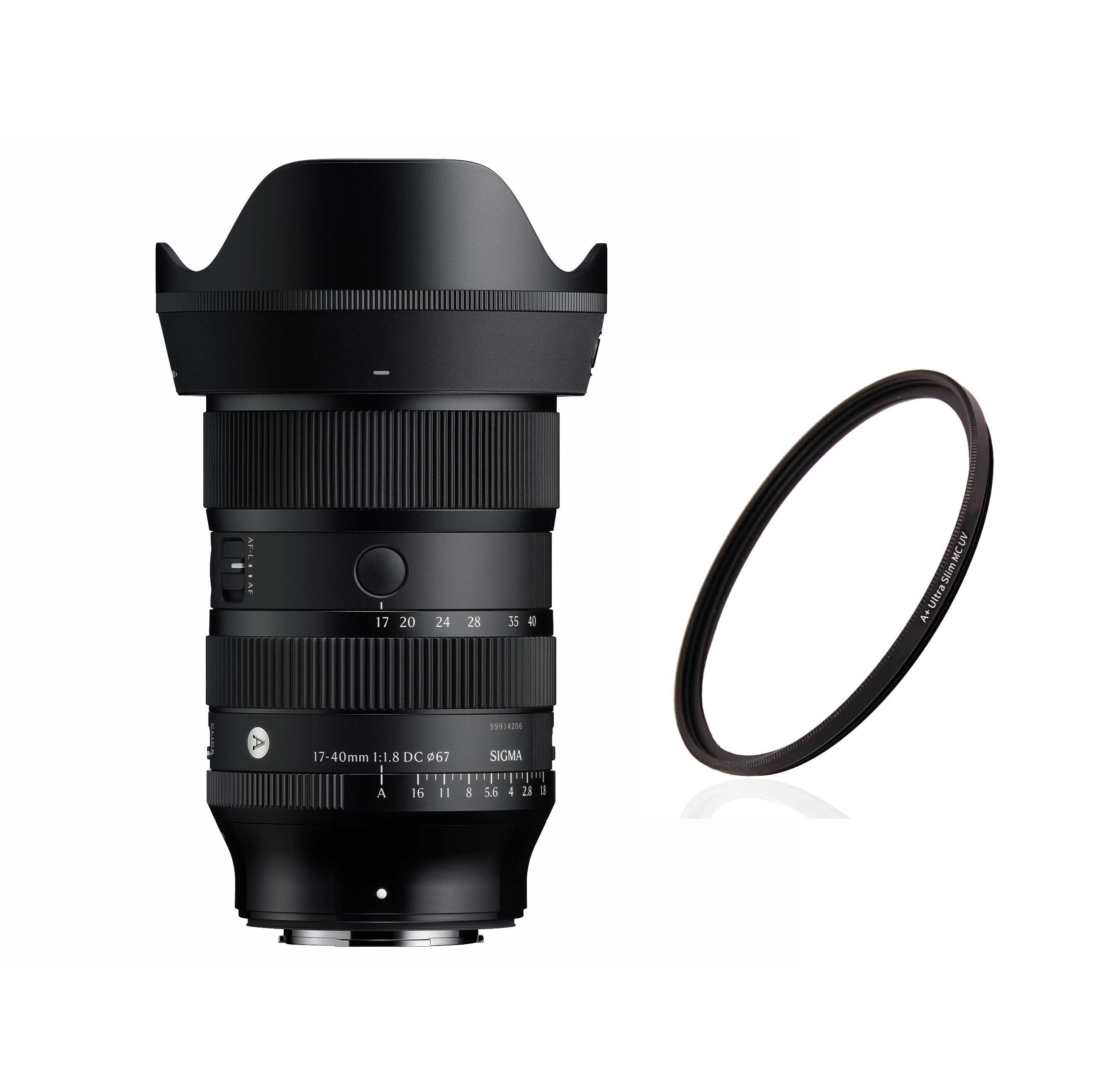 Sigma Art 17-40mm 1.8 DC für Sony E-Mount (APS-C) + BMC 67mm Slim UV Filter