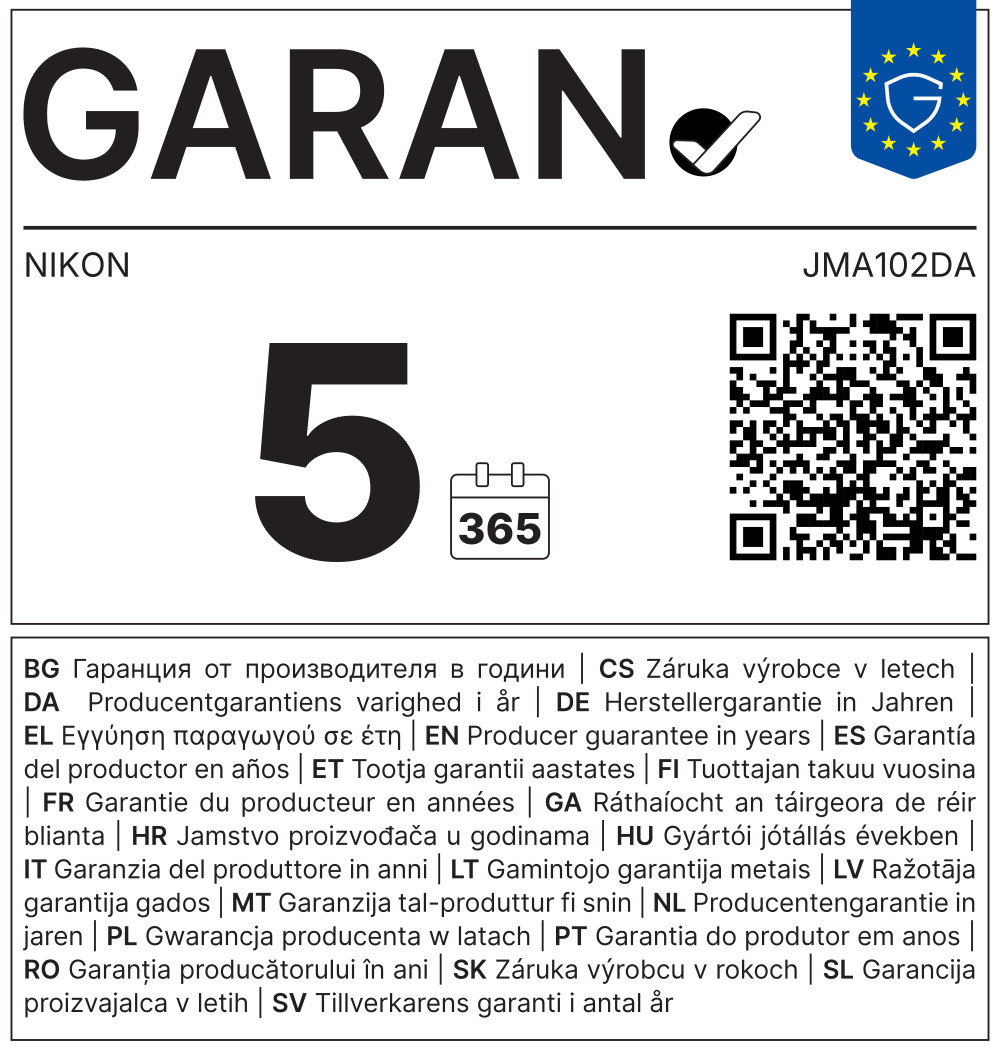 nikon, kamera, markenetikett, garantie, zertifiziert