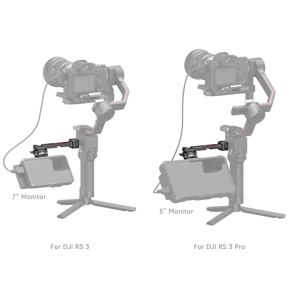 SmallRig 3026B Monitorhalterung mit Nato Klemme für DJI RS / RSC Serie