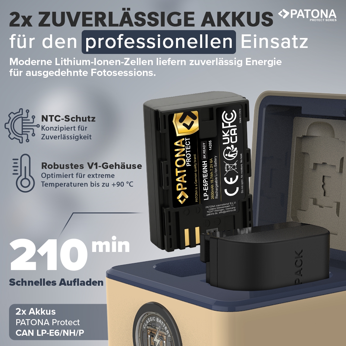 Batterie, Lithium, Ladegerät, Kanne, Pack