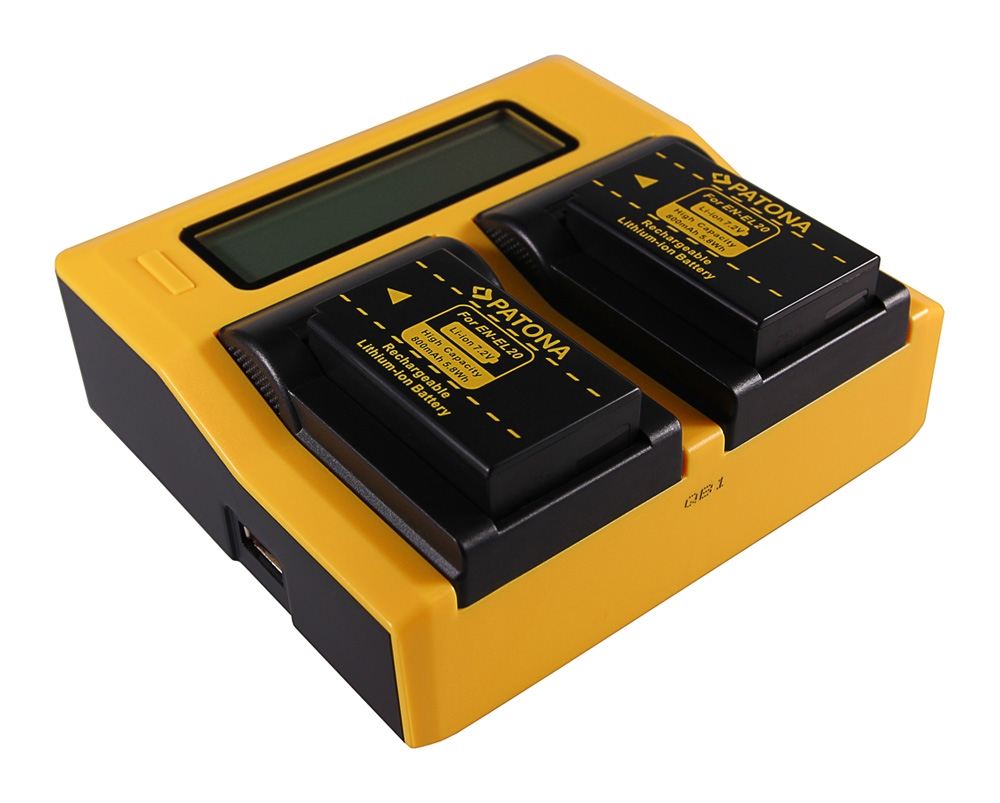 Patona Dual LCD USB-Ladegerät für Nikon EN-EL20a
