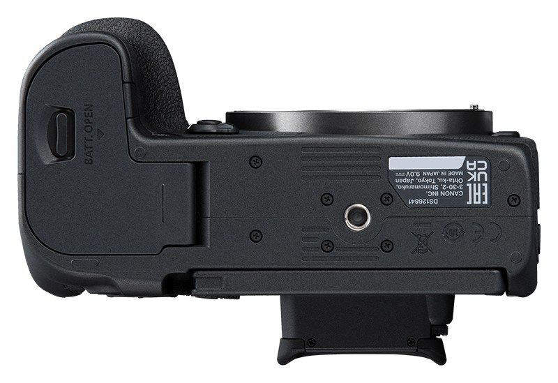 Kamera, Unterseite, Batteriefach, Stativgewinde, Blitzschuh
