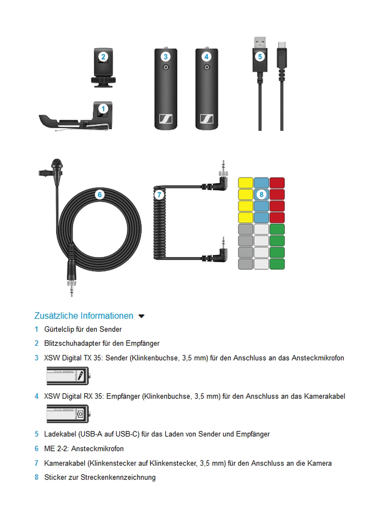 Sennheiser XSW-D Portable Lavalier Set