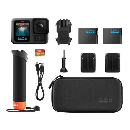 GoPro HERO13 Black Accessory Hard Bundle 2 Akkus+