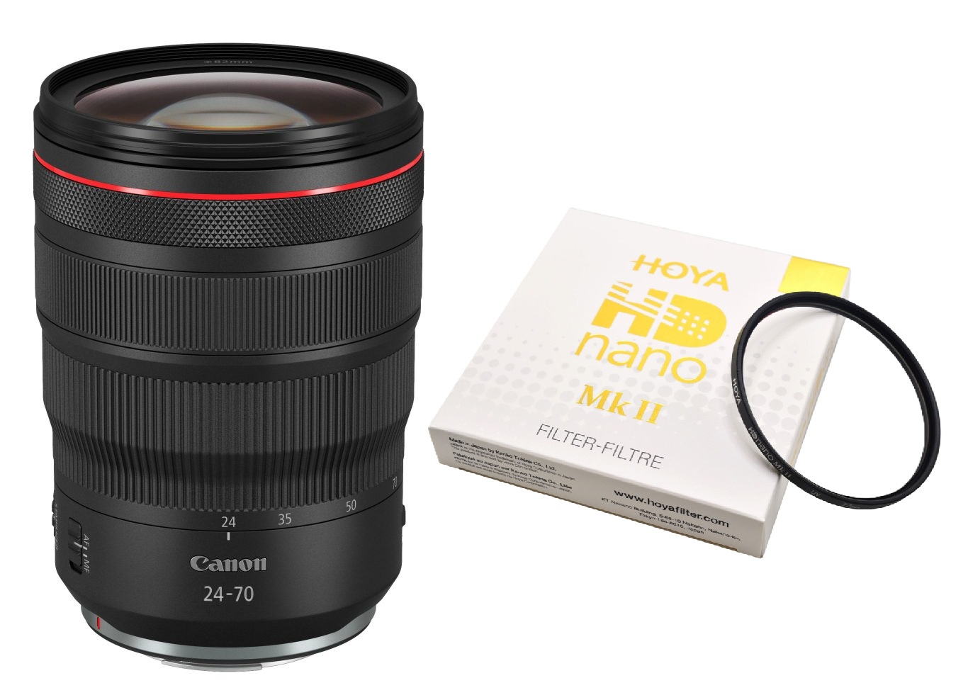 Canon RF 24-70mm 2.8 L IS USM + Hoya UV-Filter HD nano MKII 82mm