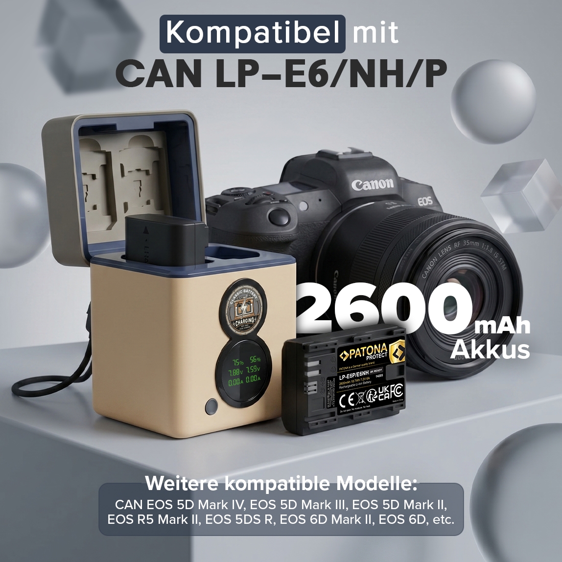 kamera, Batterie, Ladegerät, Kamera, Batterie-Pack