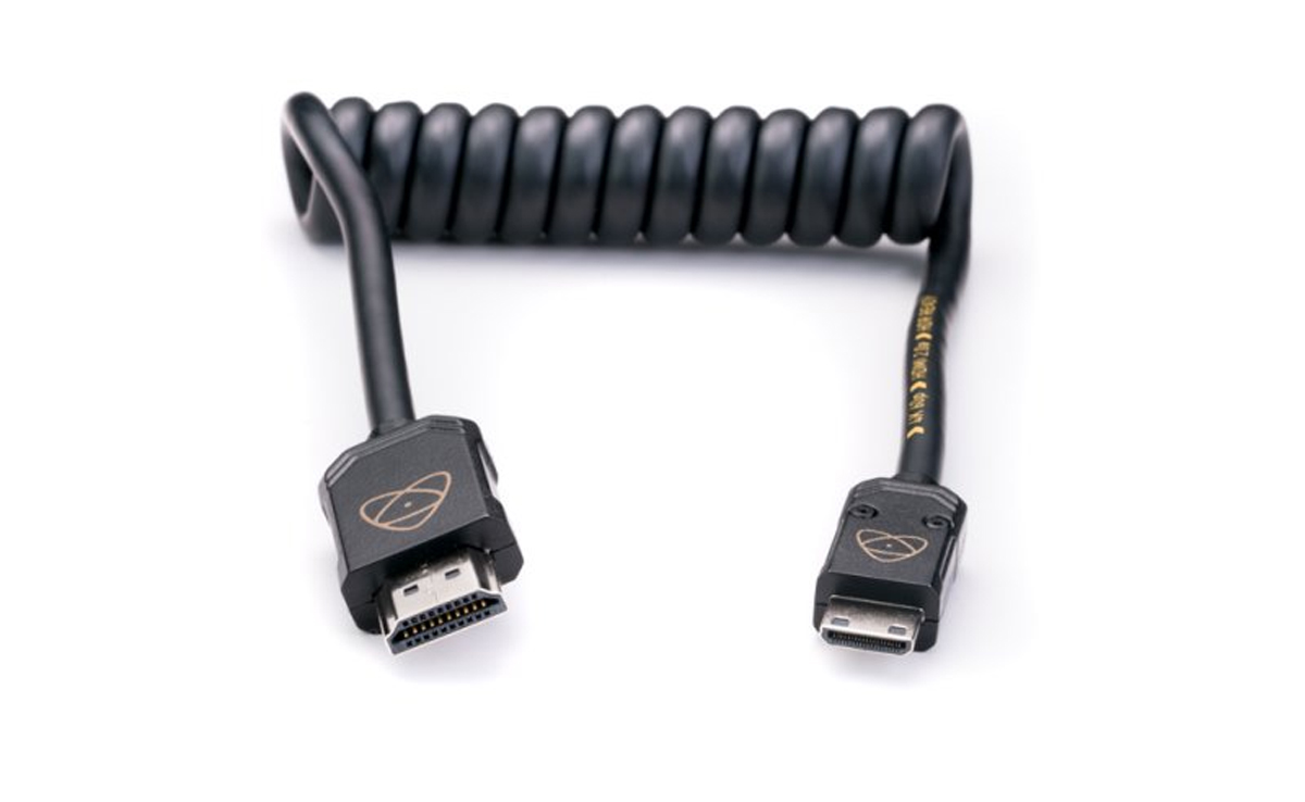 Atomos Full HDMI auf Mini HDMI 30-60 cm Spiralkabel